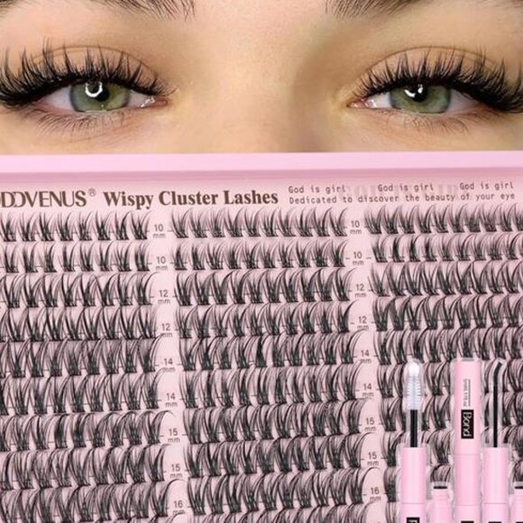Lash Clusters Kit Wispy Eyelash Clusters Lashes Natural DIY Lash Extension Kit - Picture 1 of 6